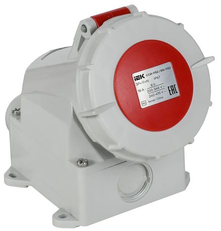 Розетка стационарная ССИ-1152 16А 5п 3P+PE+N 6ч 380В IP67 IEK PSR12-016-5-0-67 IEK (ИЭК) арт. PSR12-016-5-0-67