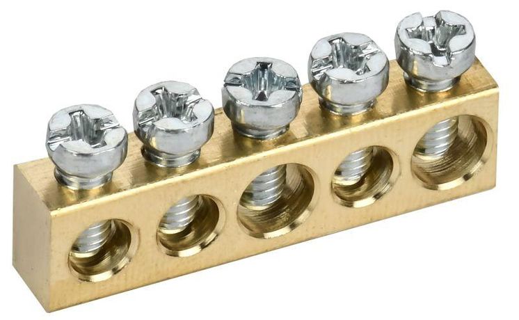 Шина нулевая 6х9 5 отверст. TEKFOR IEK TF-KP00D-SN-05