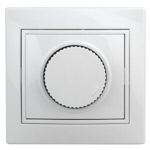 Светорегулятор СП Plano 1-401-01 поворотный 600Вт 230В IP20 бел. Intro Б0027623 ЭРА