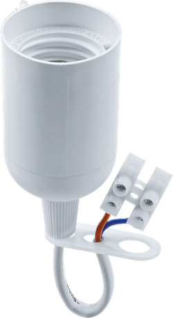 Патрон подвесной Е27 с проводом и клемной колодкой пластик белый - 71287 NLH-P-F-WH Navigator 19446