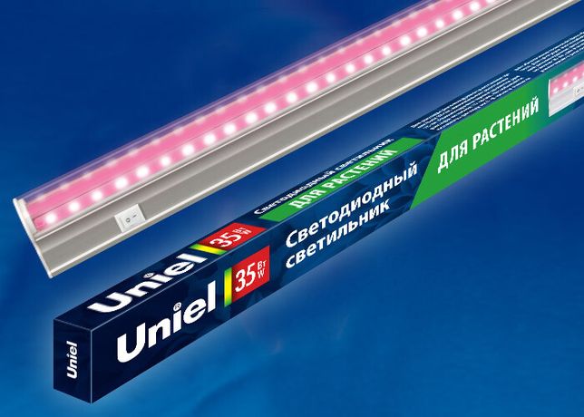 Светильник светодиодный ULI-P21-35W/SPSB IP40 WHITE 35Вт накладной линейный для растений спектр рассады и цветения бел. Uniel UL-00002993