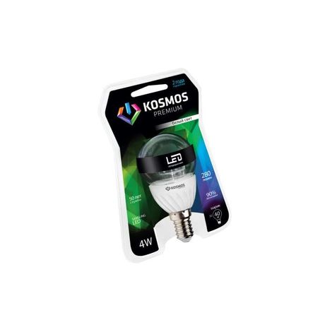 Лампа светодиодная LED KOSMOS premium 4Вт Шар прозрачный 45мм E14 230В 4500К Космос KLED4wGL45230vE1445C