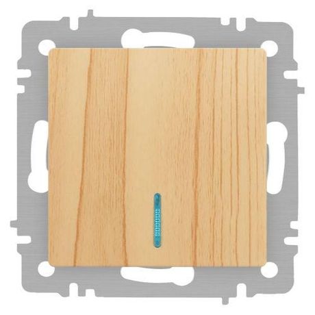 Выключатель одноклавишный, в рамку (скрытого монтажа) с подсветкой белый 10А 250В винтовые зажимы Intro Accent 6-102-11 - Б0063439 ЭРА