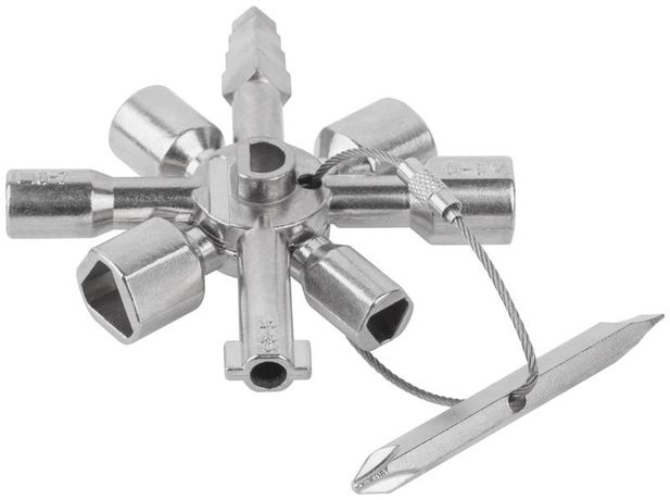 Ключ универсальный для электрошкафов 10-в-1 двусторонняя CrV бита РН2/SL7 FIT 60110 РОС