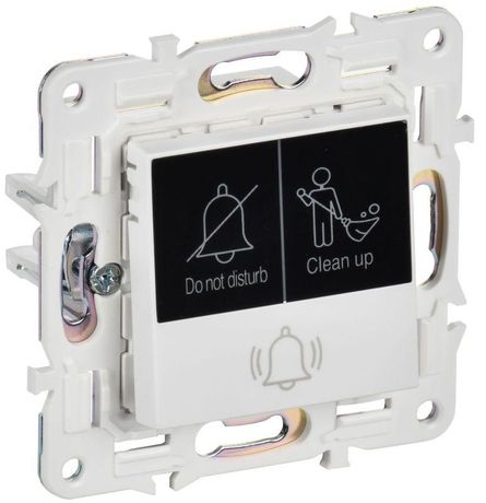 Кнопка звонка SKANDY 10А SK-V17W для отелей с индикацией арктич. бел. IEK SK-V14-2-10-K01
