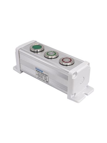 Пост управления BXM47-B3/22-65У1 1 лампа 220В зел. + цилиндрическая кнопка 1C1NO1NC красн. Электротехник ET249213