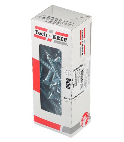 Болт DIN 571 сантехнический оцинк 8х50 (25 шт) - коробка с ок. Tech-Kr ( 0,441 кг) | 126554 Tech-KREP Tech-KREP/Zitar арт. 126554