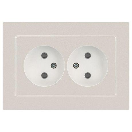 Розетка однофазная скрытого монтажа, в рамку без шторок перламутр 16А 250В IP20 винтовые зажимы 6-204-06 Intro Accent - Б0063446 ЭРА