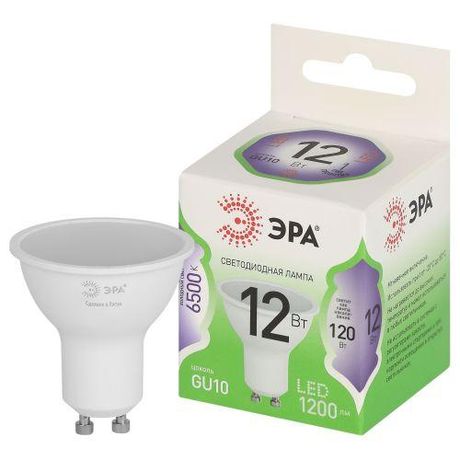 Лампа светодиодная LED 12 Вт 1200Лм 6500К MR16-12W-865-GU10 GU10 софит холодный свет Green Line - Б0067074 ЭРА