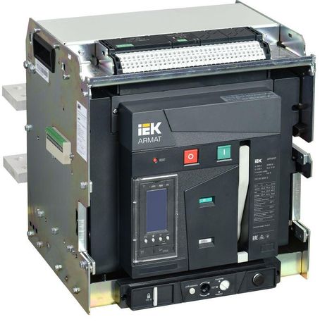 Выключатель автоматический воздушный ARMAT выдвижного исполнения 3P F 125кА 3200А расцепитель TT с комплектом аксессуаров 220В: мотор привод катушка включения отключения - AR-ACB-3VF-125-3200A-TTCF IEK
