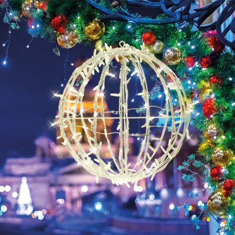 Фигура светодиодная "Шар светодиодный" d50см 200LED тепл. бел. 16Вт IP65 эффект мерцания Neon-Night 501-644