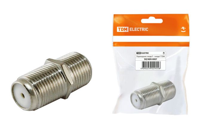 Переходник гнездо F - F, инд. упаковка | SQ1809-0007 TDM