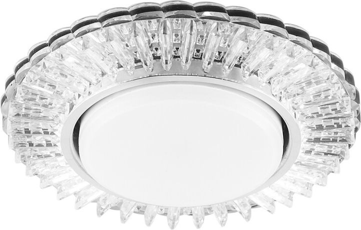Светильник потолочный встраиваемый под лампу GX53 CD4025 20LED*2835 SMD 4000K, 15W GX53, без лампы, прозрачный, хром | 29539 FERON