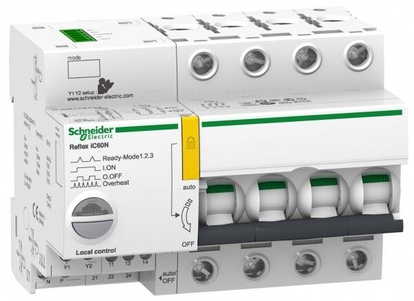 Выключатель автоматический четырехполюсный REFLEX iC60N Ti24 16А C 10кА | A9C62416 Schneider Electric