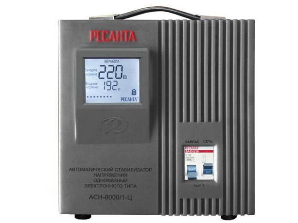 Стабилизатор напряжения АСН-8000/1-Ц 1ф 8кВт IP20 релейный Ресанта 63/6/7 Huter
