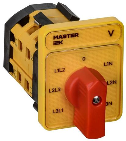 Переключатель кулачковый стандартная рукоятка 10А схема 66 | MI-CS10-010-066 IEK