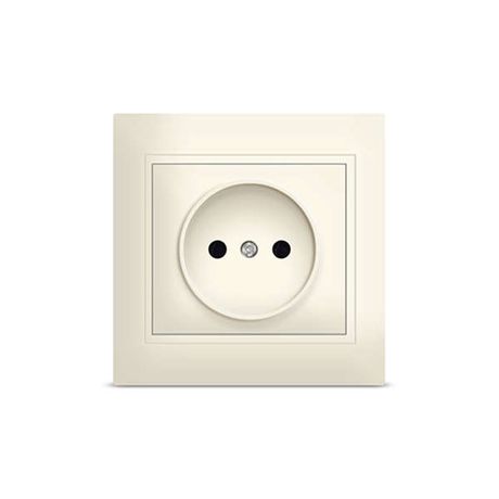 Розетка Севиль без заземления слоновая кость (ivory) - Б-С0022 Союз