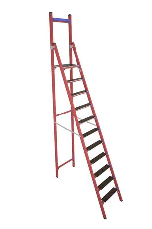 Стремянка диэлектрическая СВД-2.5 Евро Телеком с вертикальной опорой стеклопластик. Антиток Д413755 Диэлектрик