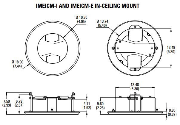 Крепление врезное для Sarix Enh+ внешн. Pelco IMEICM-E APC