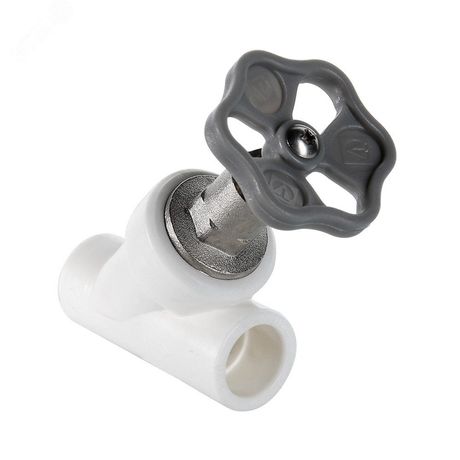 Вентиль 25 прямоточный полипропиленовый PPR белый - VTp.714.0.025 VALTEC PV7142500