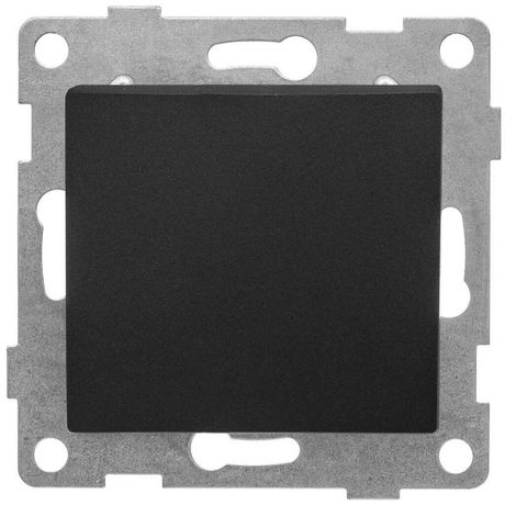 Выключатель перекрестный одноклавишный Bravo, механизм, 10А, 250В, графит - С10В7-010 GUSI