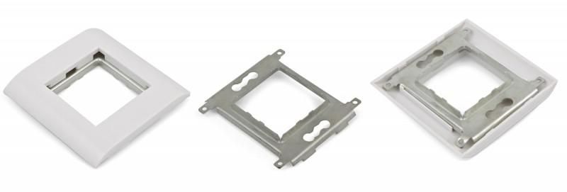 Панель лицевая 80х80мм для модулей 45х45 металлический каркас - 16286 Hyperline