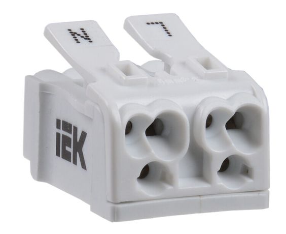 Клемма пружинная соединительная КСП2-L+N | UKZ-B06-2P-F0-E0-10 IEK