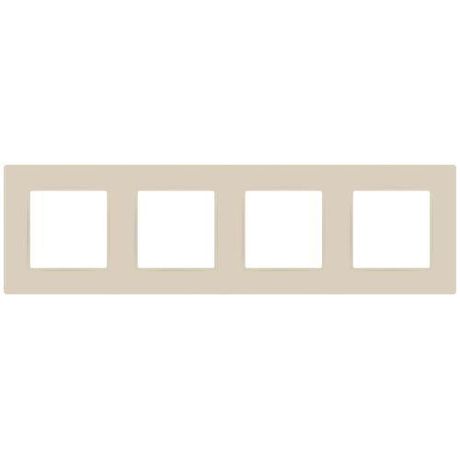 Рамка для розеток и выключателей Серия 12 12-5204-02 на 4 поста, Классик, слоновая кость | Б0067749 ЭРА
