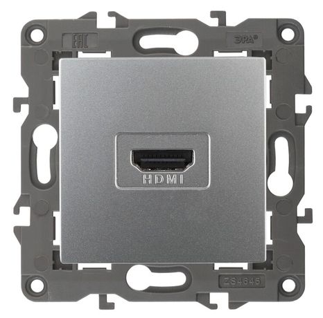 Розетка HDMI, Эра Elegance, алюминий, 14-3114-03 - Б0034334