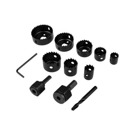 Набор коронок по дереву (19, 22, 28, 32, 38, 44, 54, 64 мм) 2 держателя с ключом | KR-92-0251 Kranz