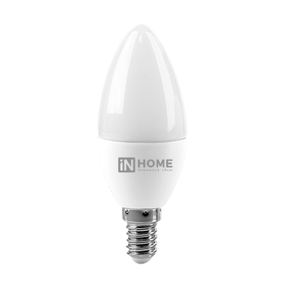 Лампа светодиодная LED-СВЕЧА-VC 6Вт свеча 3000К тепл. бел. E14 570лм 230В IN HOME 4690612020389