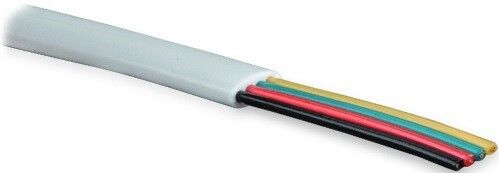 Кабель телефонный UTC 2х2х0.12-C2-PATCH-INDOOR внутр. гибк. 4 провода плоский МЖ бел. (уп.100м) Hyperline 20353