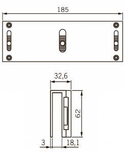 Кронтшейн U-образный UBG-10/12 для EMC 600 ALH dormakaba 269905