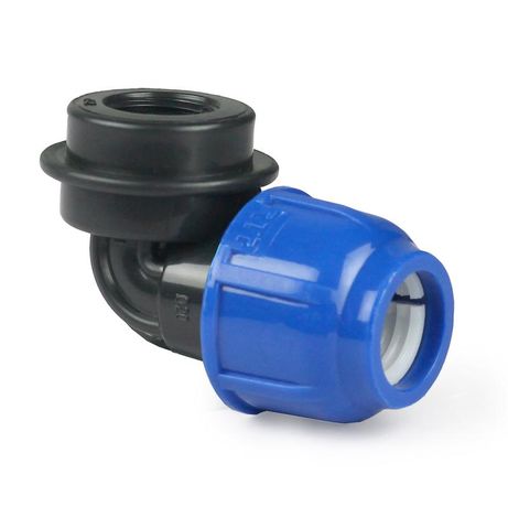 Отвод компрессионный внутр. резьба PN16 d20х1/2дюйм для ПЭ труб RTP 11535