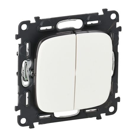 Переключатель 2-кл. СП Valena Allure 10А IP20 250В с лицев. панелью безвинтов. зажимы механизм бел. Leg 752708 Legrand