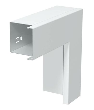 Плоский угол с крышкой кабельного канала LKM 60x60 мм (сталь,белый) (LKM F60060RW) | 6249485 OBO Bettermann