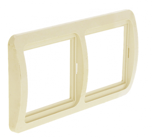 Лондон Рамка 2-местная горизонтальная бежевая PROxima | EEM-G-302-20 EKF