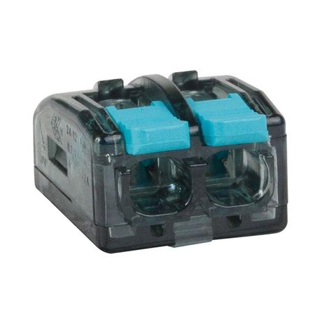 Клемма строительно-монтажная OptiKit СМК 221-412 с рычагом 2 отверстия 0,2-2,5(4,0)мм2 | 351064 КЭАЗ