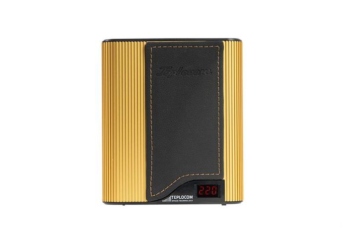 Стабилизатор напряжения TEPLOCOM ST-555-И Western gold black индикация Бастион 579