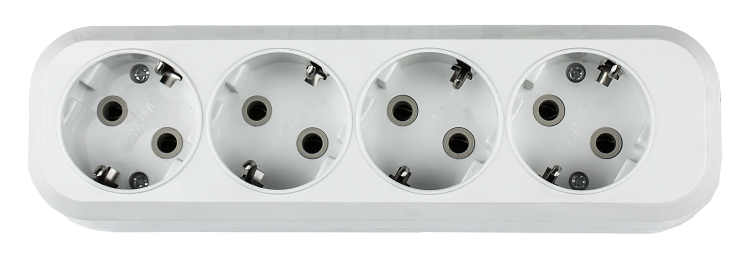 Колодка УЗ-4-GRAND четырехместная с заземлением 5140 | 4690612000503 IN HOME