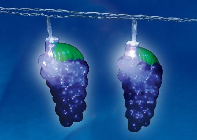 Гирлянда светодиодная на батарейках 2AA (не в/к) Виноград 4м 10 светодиодов Белый свет Провод прозрачный ULD-S0400-010/STB/2AA WHITE IP20 GRAPES - UL-00003392 Uniel