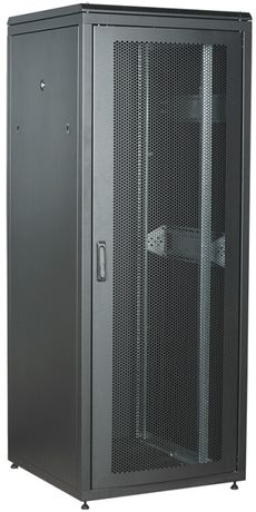 Шкаф сетевой 19' LINEA N 28U 800х800мм перфорированная передняя дверь задняя металлическая черный - LN05-28U88-PM IEK