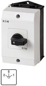 Переключатель полюсов в корпусе, 2P, Ie = 12A, Поз. 2-0-1, 45 ° 48х48 мм, T0-2-37/I1 - 222615 EATON