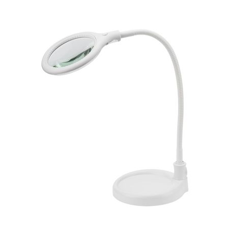 Лупа настольная малая 3Х с подстветкой 30 LED (подставка + прищепка) бел. REXANT 31-0247 MEET