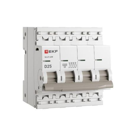 Автоматический выключатель ВА 47-63N 4P 25А (D) 4,5 кА PROXIMA - M634425D EKF