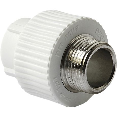 Муфта комбинированная 40x1' НР полипропиленовая PPR белая - PA23020 PRO AQUA