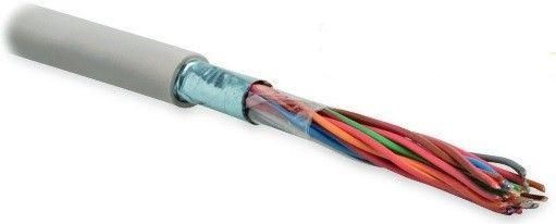 Кабель витая пара экранир. F/UTP кат.3 10 пар 24 AWG ОЖ solid экран-фольга PVC -20град.C - +50град.C FUTP10-C3-S24-IN-PVC-GY сер. Hyperline 19959