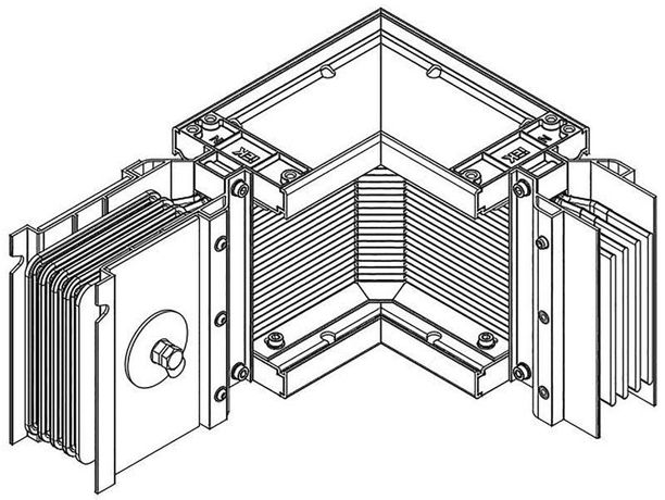 Секция угловая правая 1250А Al 3L+N+PER НК IP55 тран. IEK LB-1250A4-25-F-LR (ИЭК)