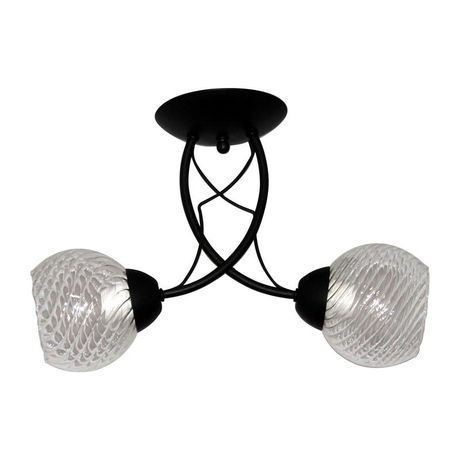 Светильник "Милана" 121 (Плафон 8274) НСБ 01-2х60-106 Е27 (ИМ) потолочный черн. Элетех 1005405004 1005404776