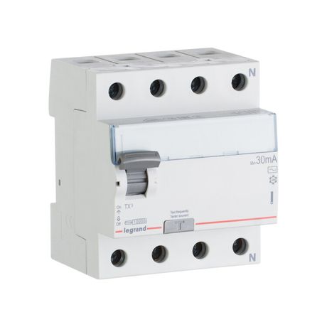 Выключатель дифференциальный (УЗО) TX3 4п 40А 300мА тип AC | 403043 Legrand